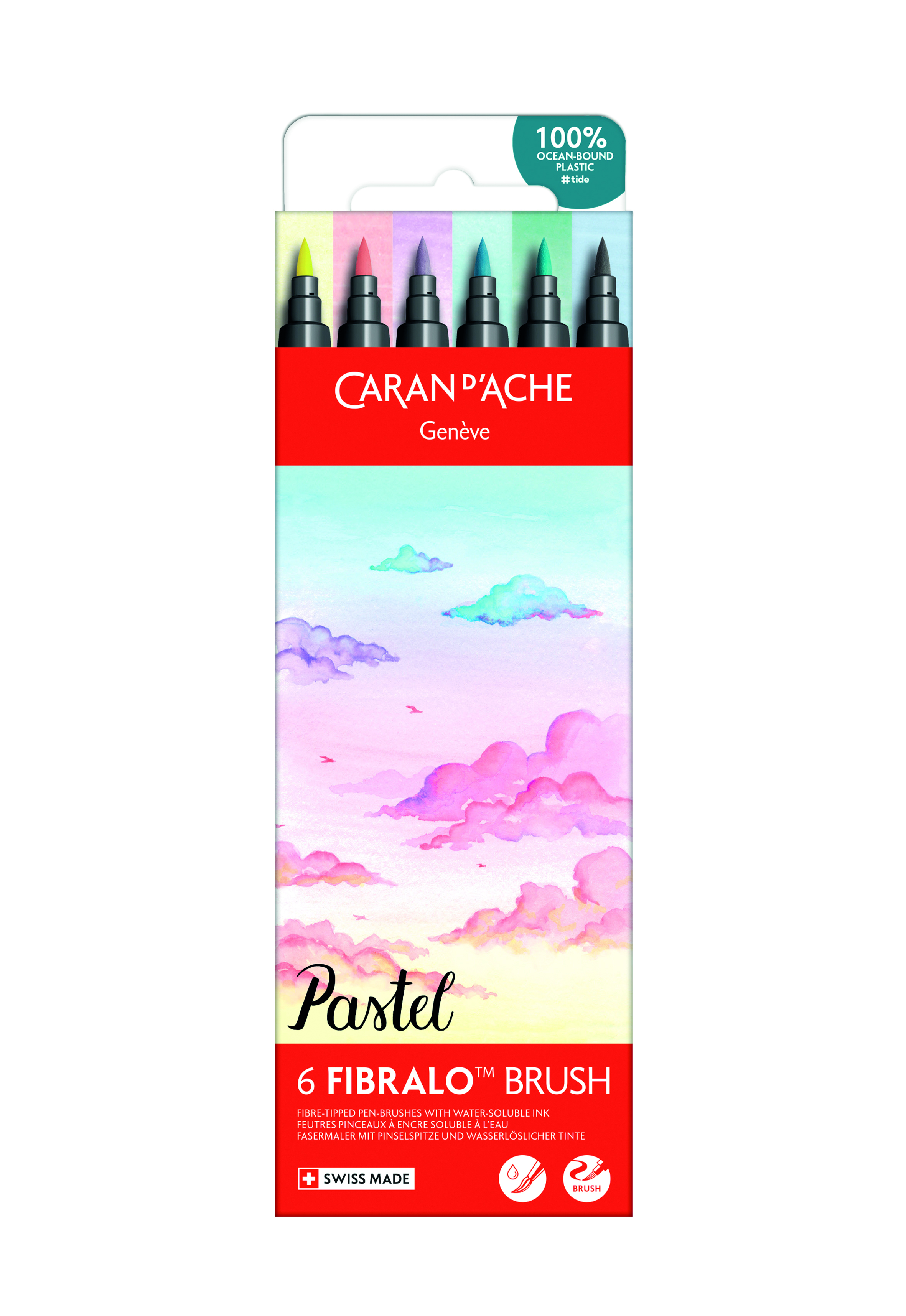 Fibralo Brush Assortment - Pastel  6 pcs.