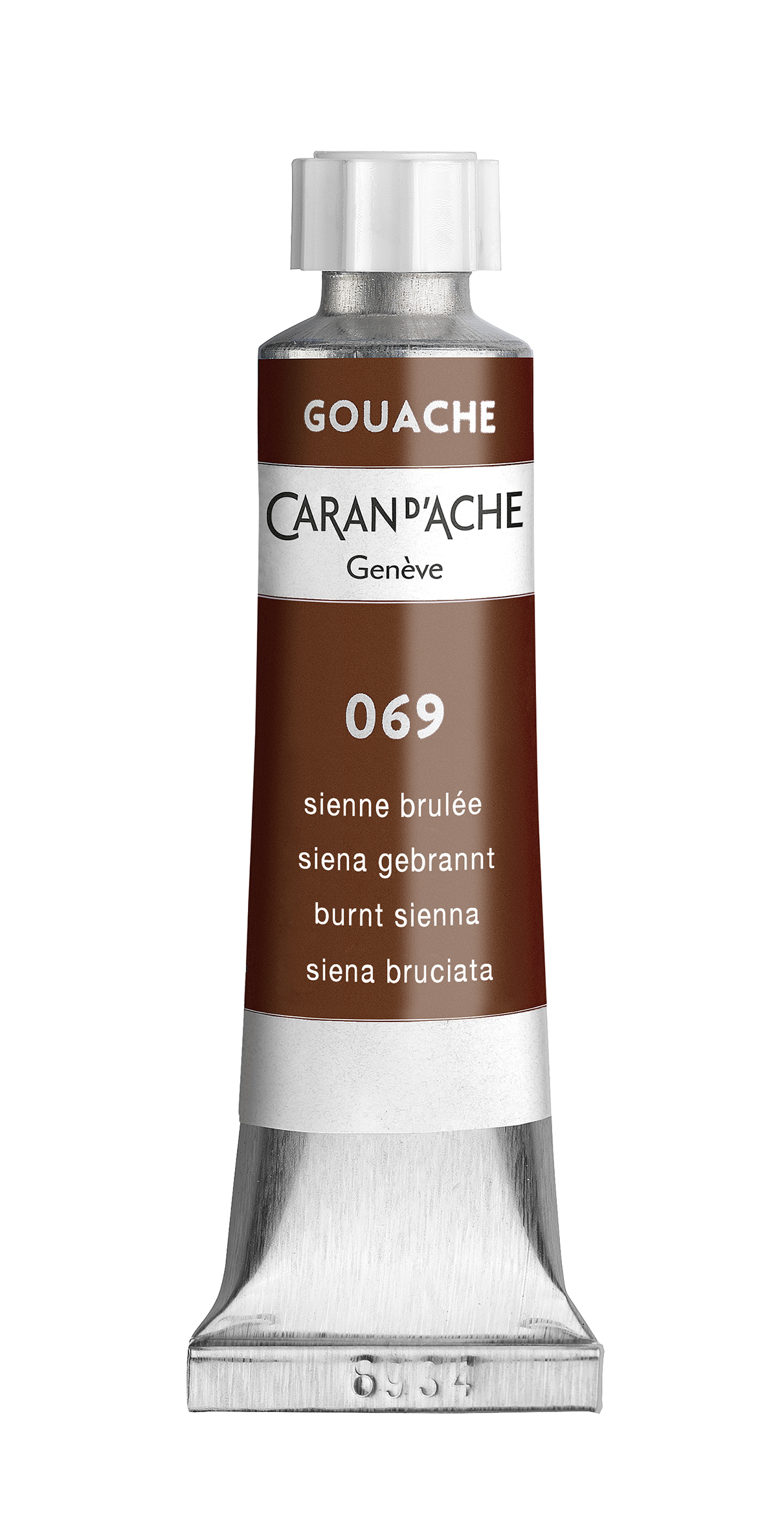 Gouache tube burnt Siena, 10 ml
