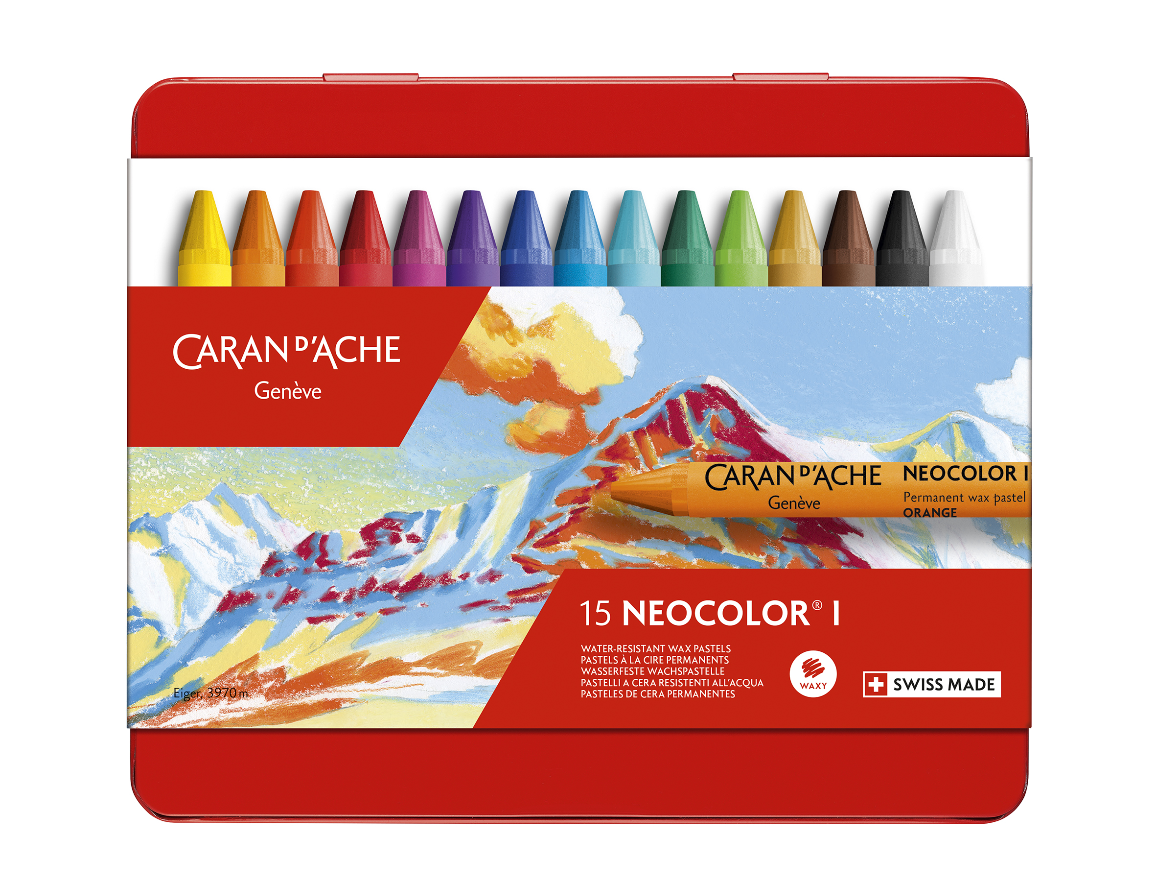 Neocolor I, 15 assorted colors
