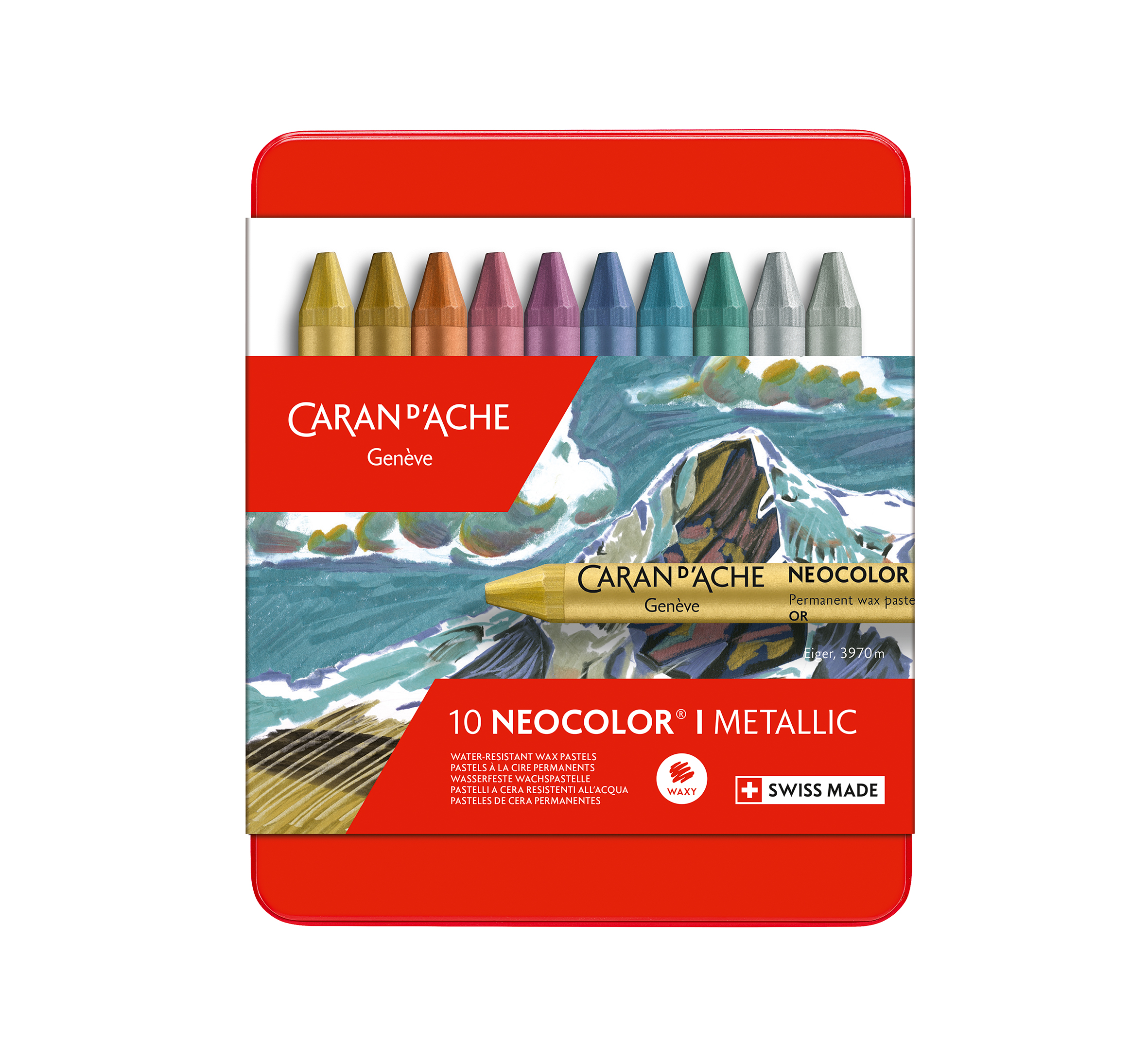 Neocolor I Metallic, 10 assorted colors