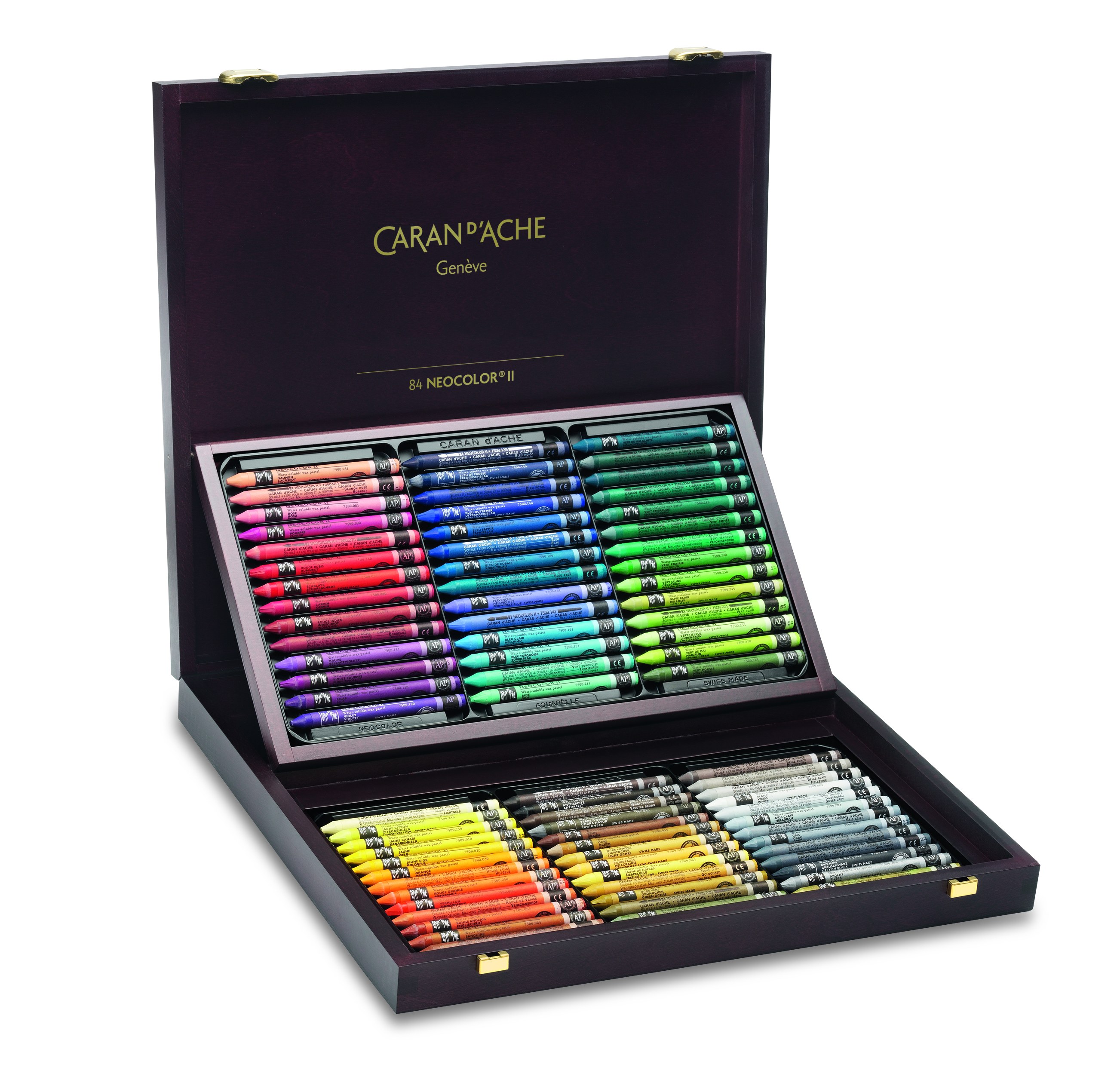 Neocolor II Wood Box - 84 assorted colors