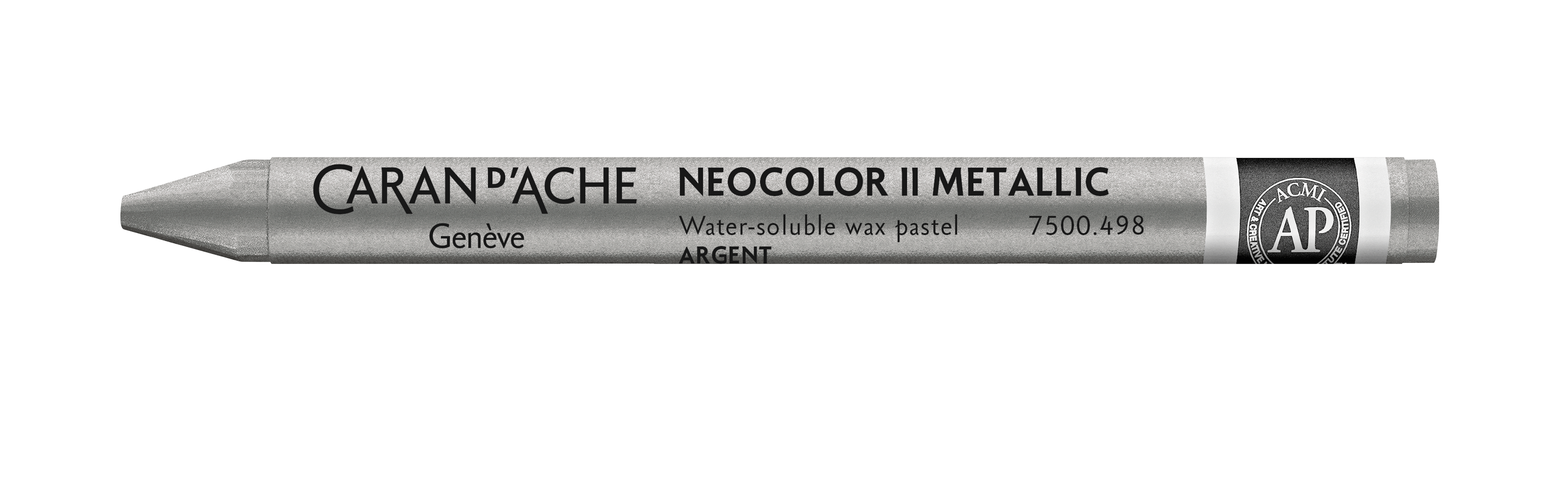 Neocolor II - Metallic Silver - 10 watersoluble pastels