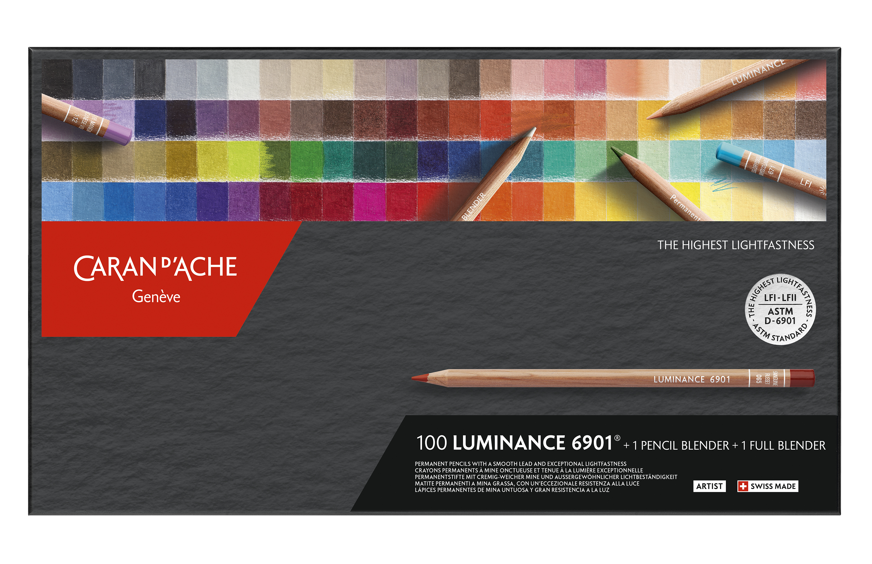Caran d'Ache Luminance 6901 assortment of 100 colors