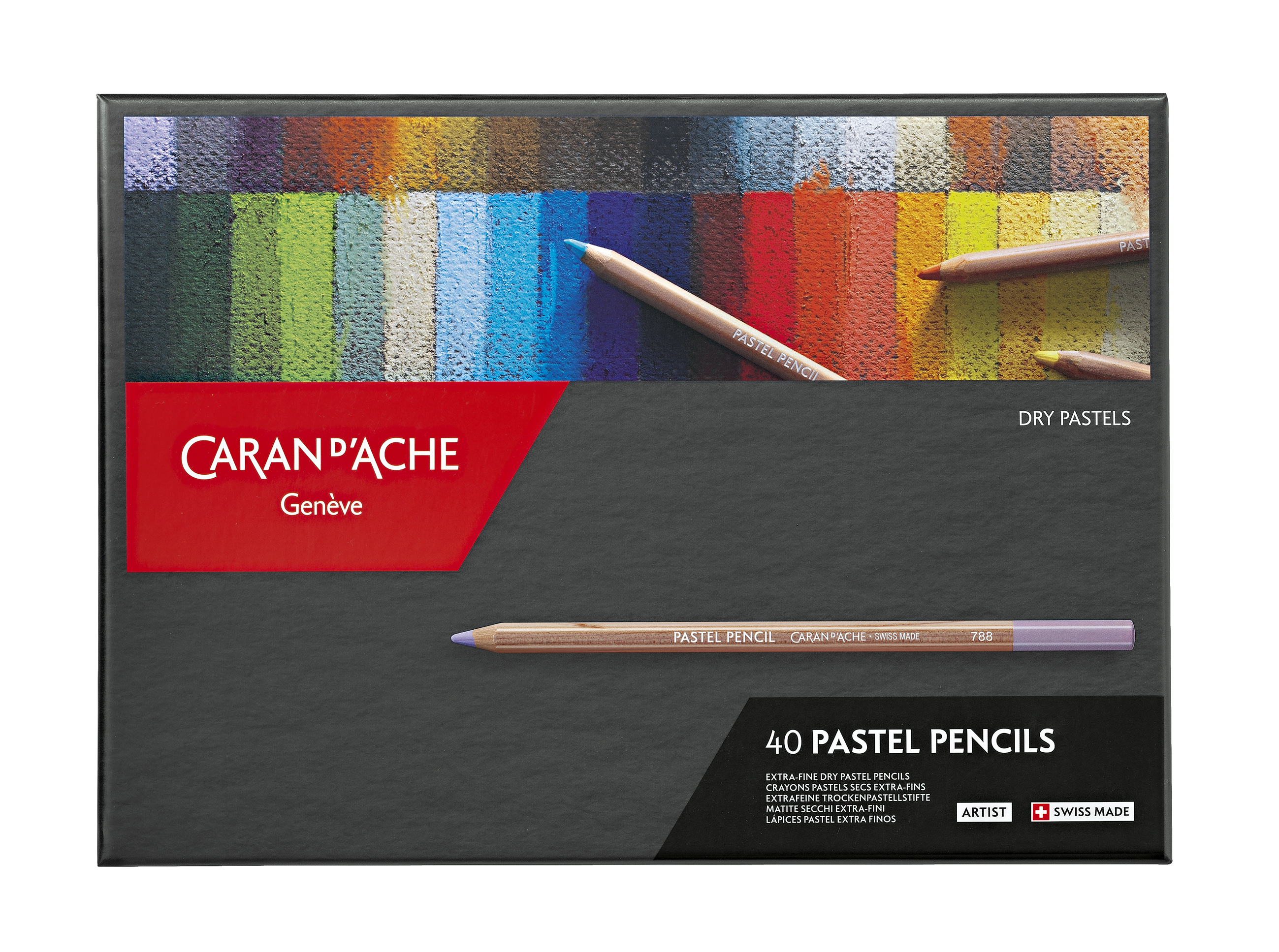 Pastel pencil 40 assorted color set- Prop 65 sticker