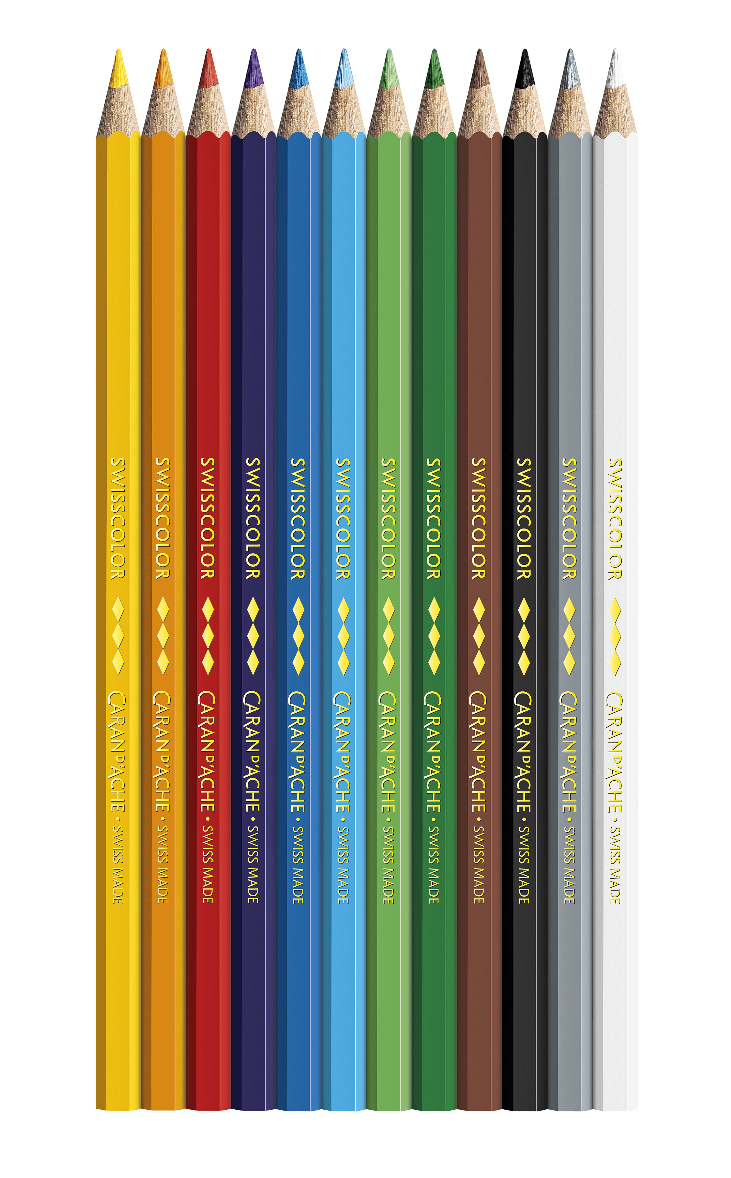Swisscolor Permanent  assorted colored pencils-cardboard box 12