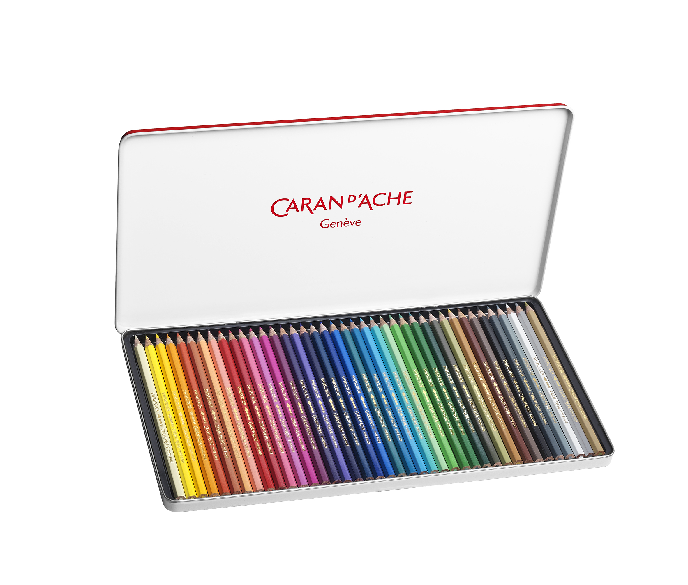 Swisscolor Metal Box 40 assorted color pencils watersoluble