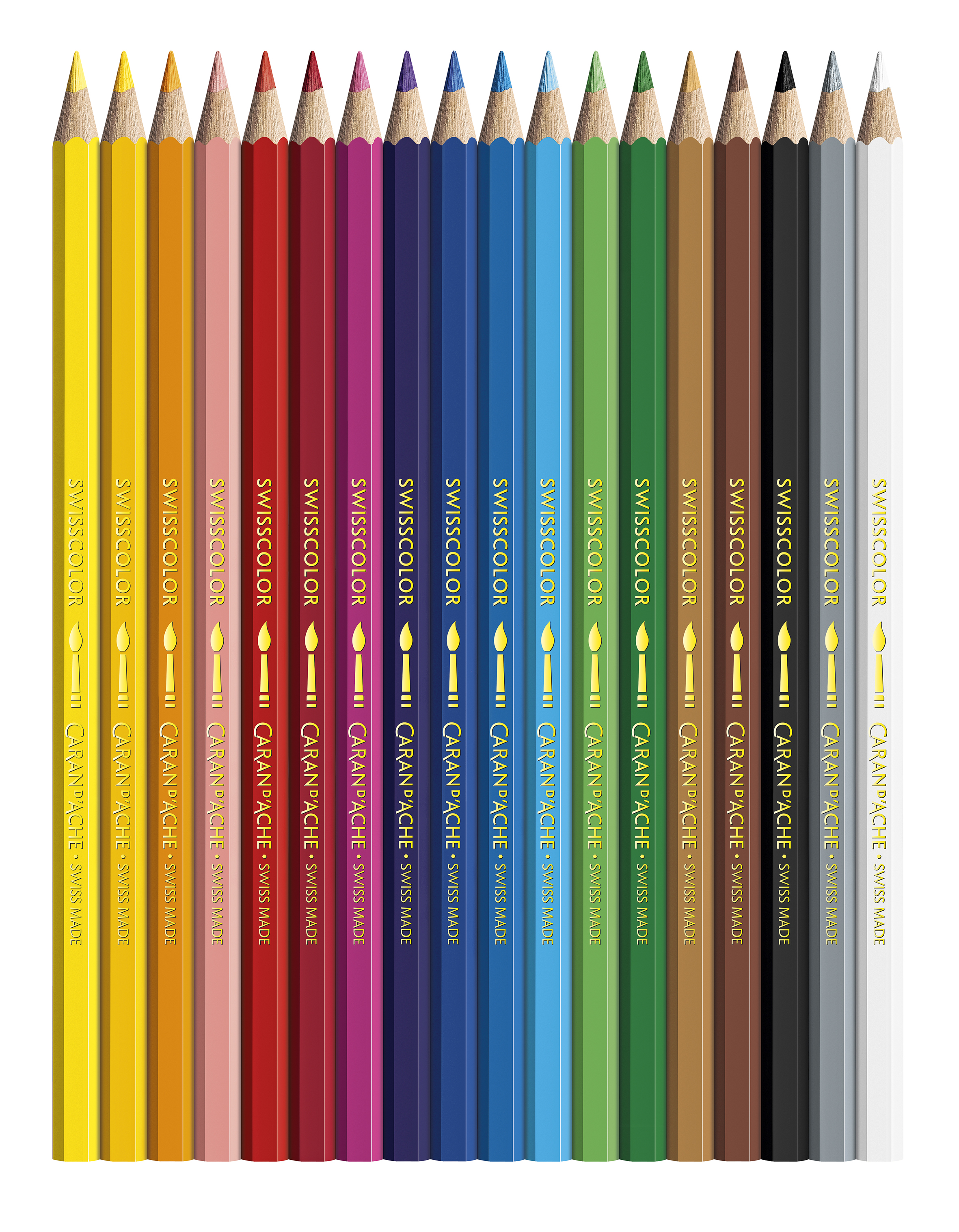 Swisscolor cardboard  box 18 assorted colored pencils watersoluble