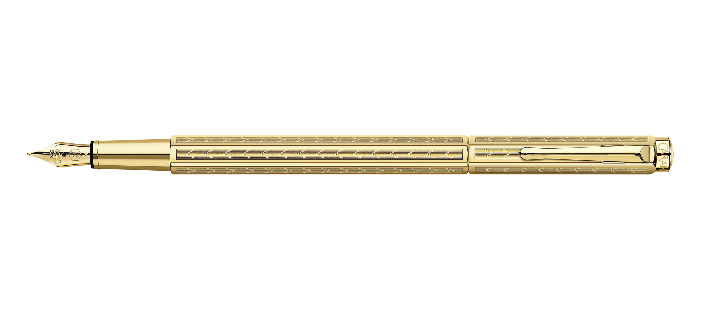 Ecridor Collection "Chevron" gilded Fountain pen, nib M