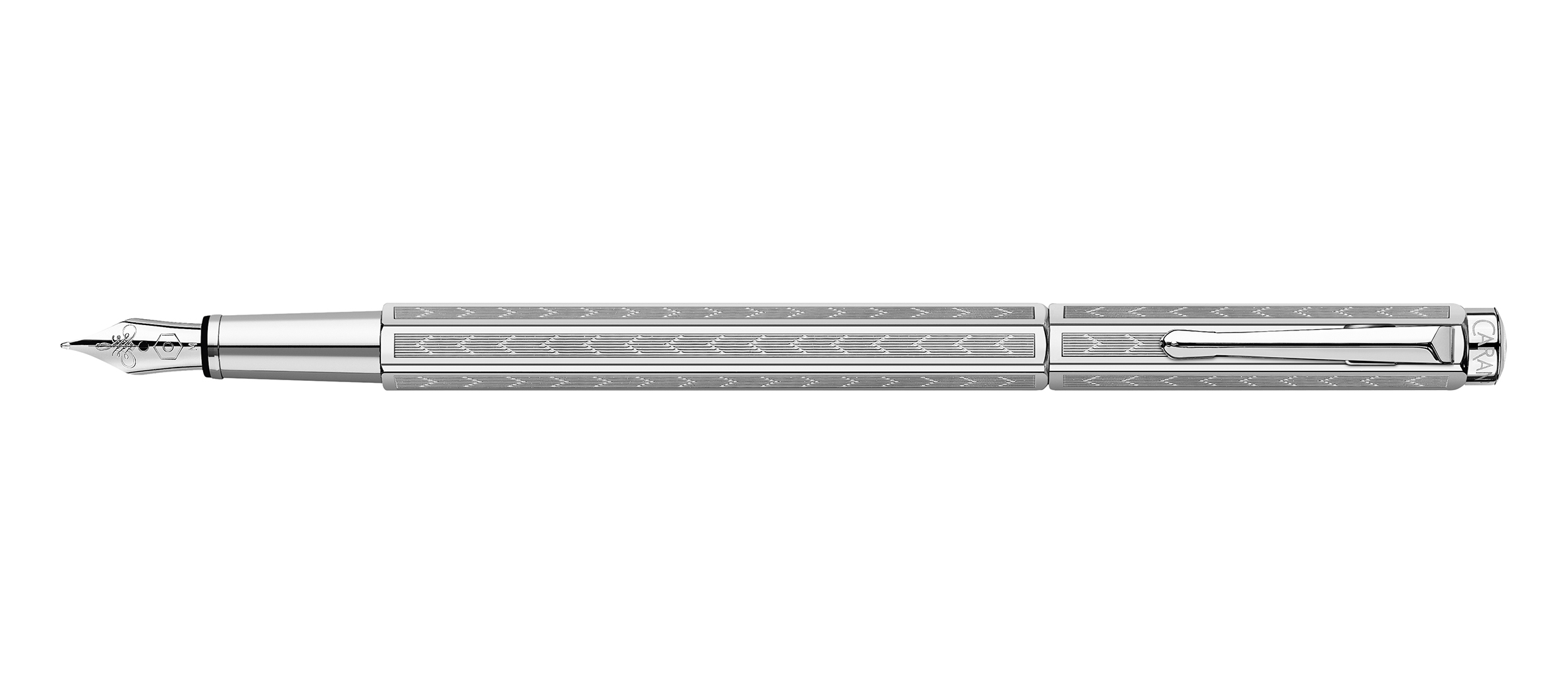 Ecridor Collection "Chevron" Palladium coated Fountain pen, nib M