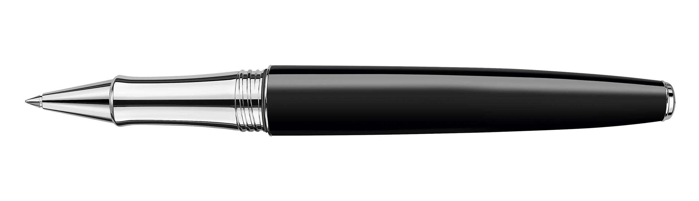 Leman V2 Collection Bicolor Black silver plated/rhodium coated Roller pen