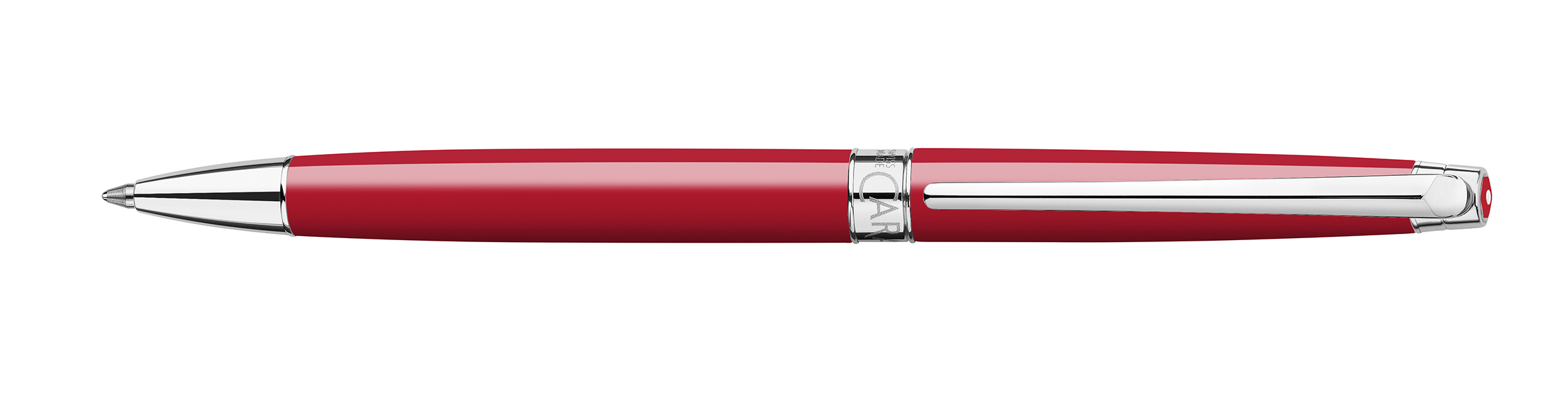 Leman Slim Collection Scarlet Red Rhodium Ballpoint