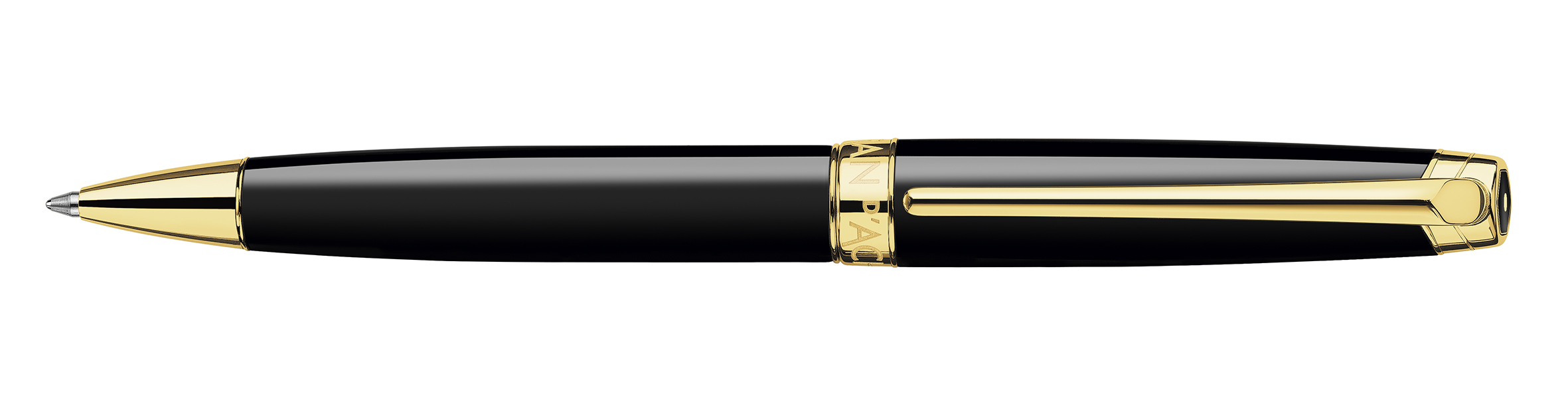 Leman V2 Collection Ebony black lacquered, gold plated BPN