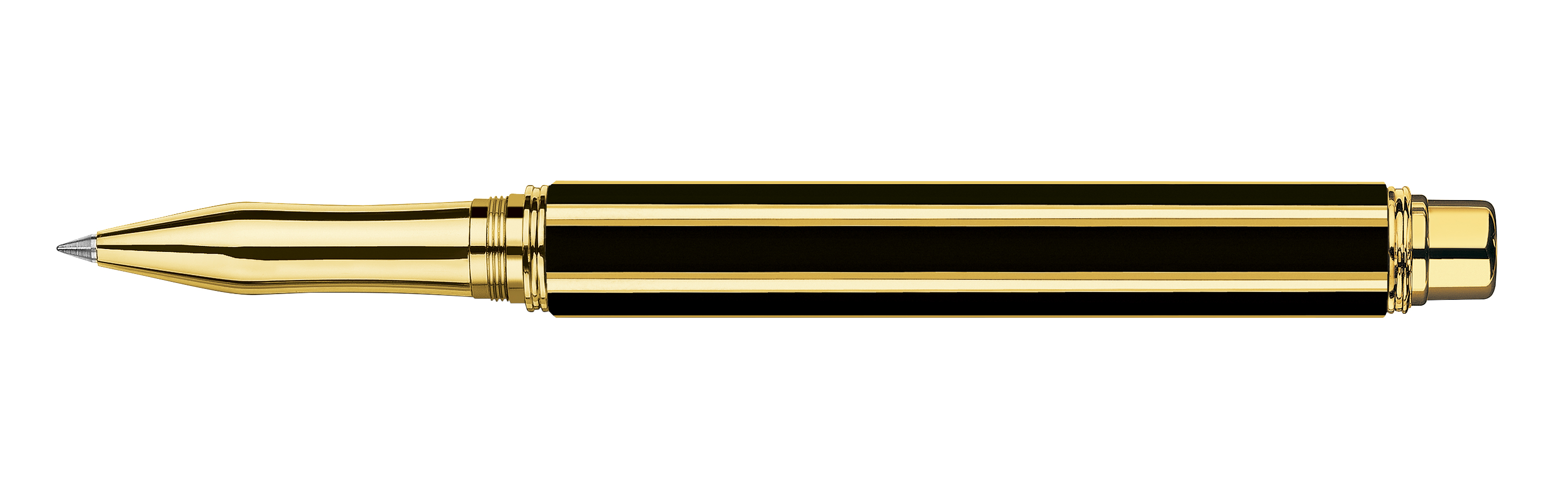 Varius Collection China lacquer, black, gold plated Roller pen