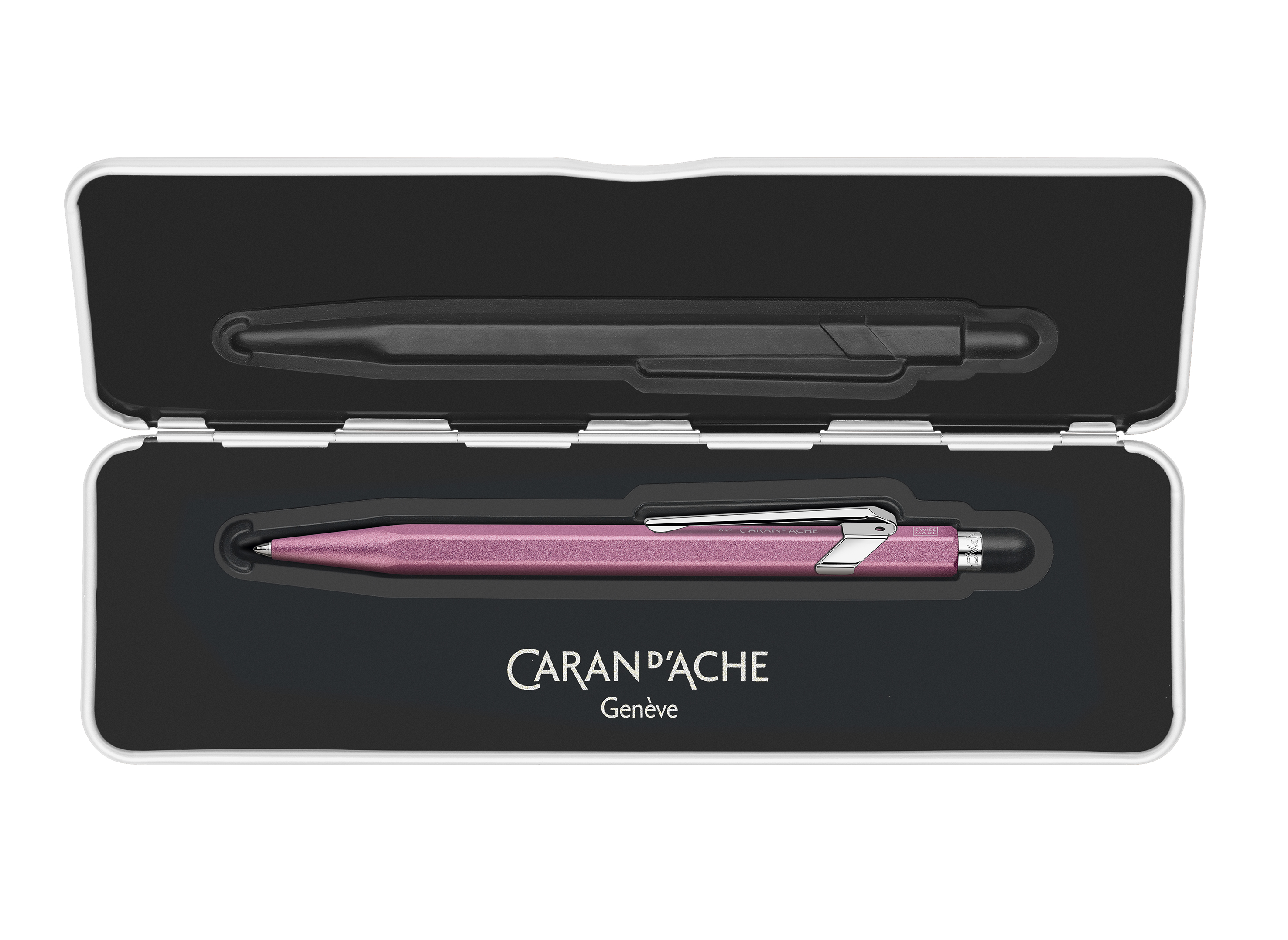 Ballpoint pen 849 Colormat-X Pink-black ink cartridge-slimpack