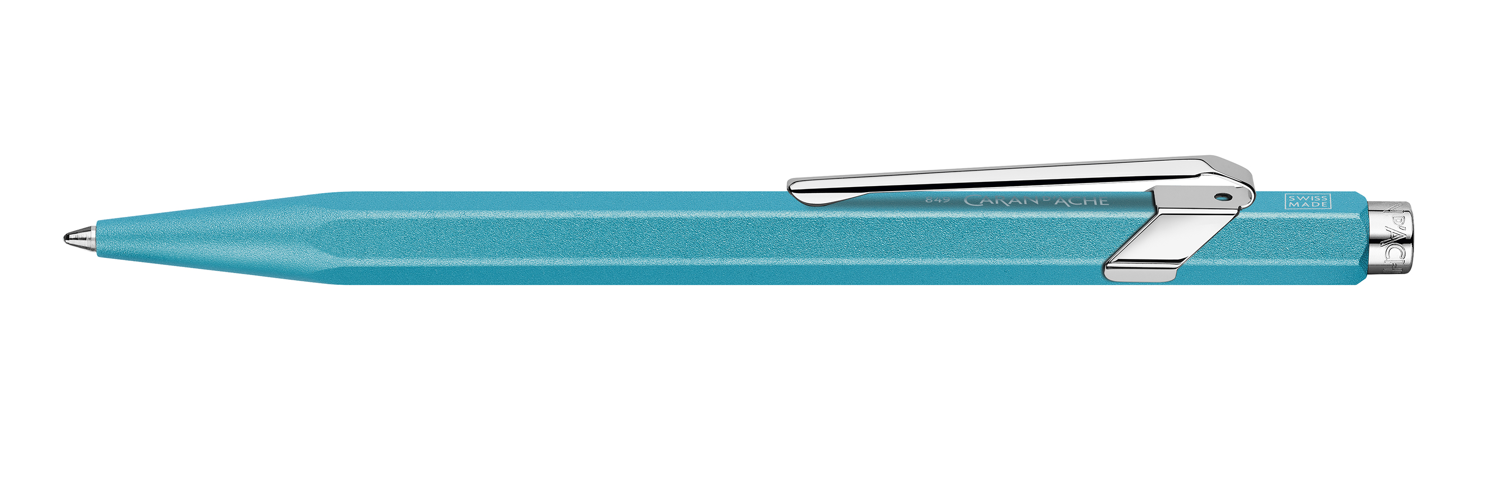 Ballpoint pen 849 Colormat-X Turquoise- black ink cartridge